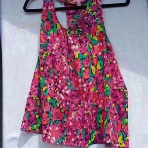 Lilly Pulitzer size small explosion confetti tank top pink floral flowers